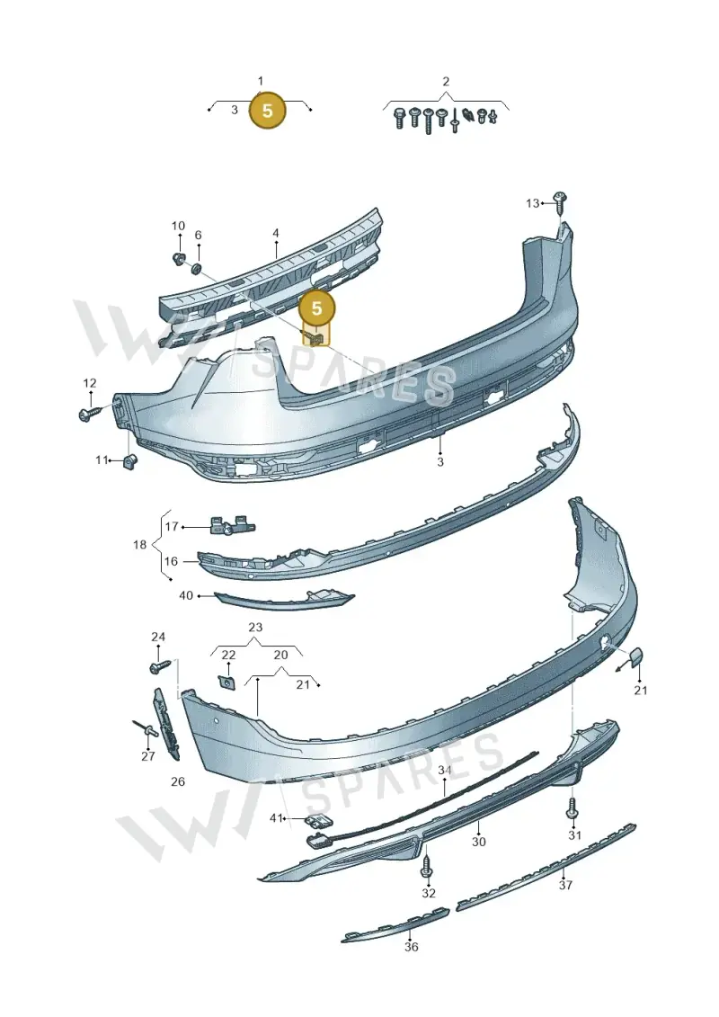 8K0807739 — Audi Q8 e-tron (2018-2020) diagram 586807700, position 5