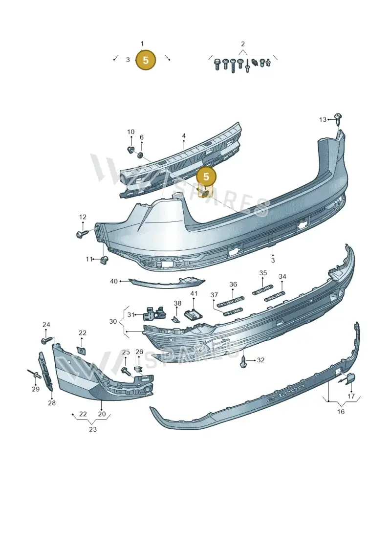 8K0807739 — Audi Q8 e-tron (2018-2020) diagram 586807750, position 5