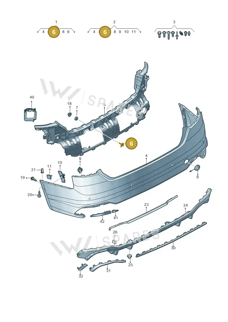 8K0807739A — Audi RS5 Sportback (2017-) diagram 847807600, position 6