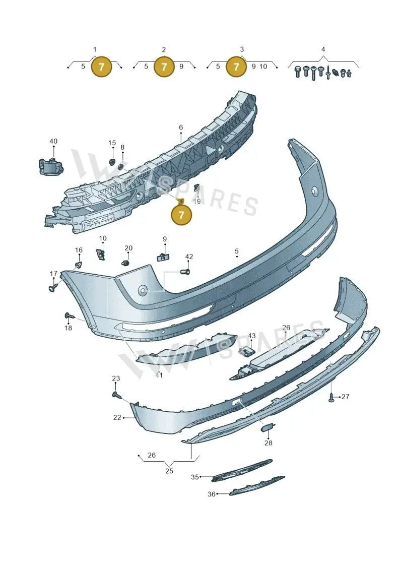 8K0807739A — Audi Q5 (2016-2020) diagram 896807700, position 7