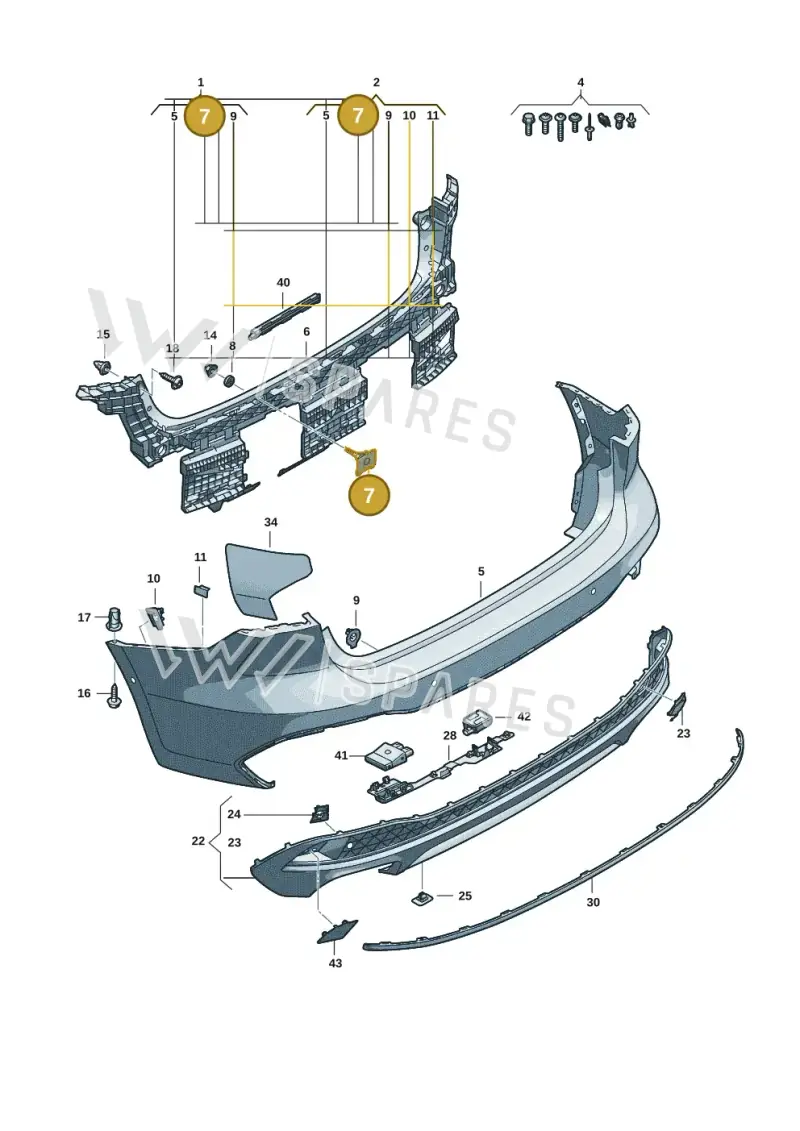 8K0807739B — Audi A5 Limousine (2024-2025) diagram 8wk807600, position 7