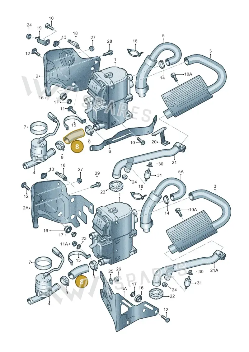8K0819674 — Audi Q5 qu. 2.0 TDI (2012-2017) diagram 620819160, position 8