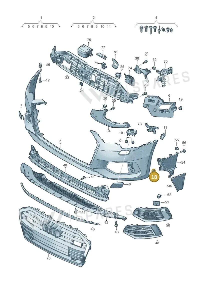 8K0821213A — Audi A6 2.0 (2018-) diagram 430807010, position 18
