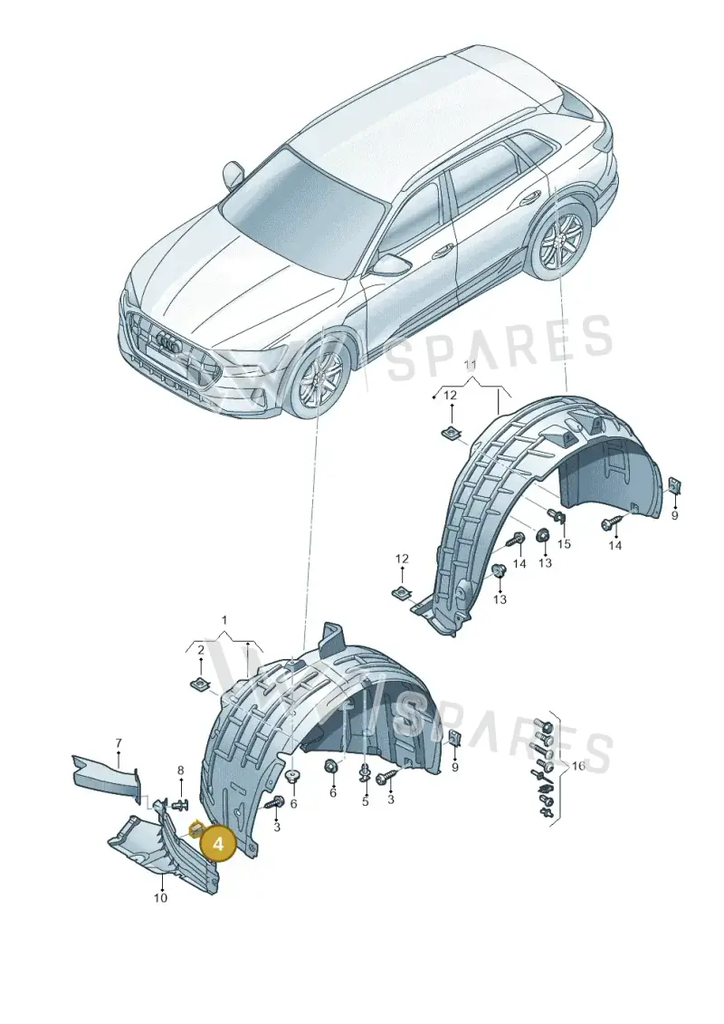 8K0821213A — Audi Q8 e-tron (2018-2020) diagram 586821500, position 4