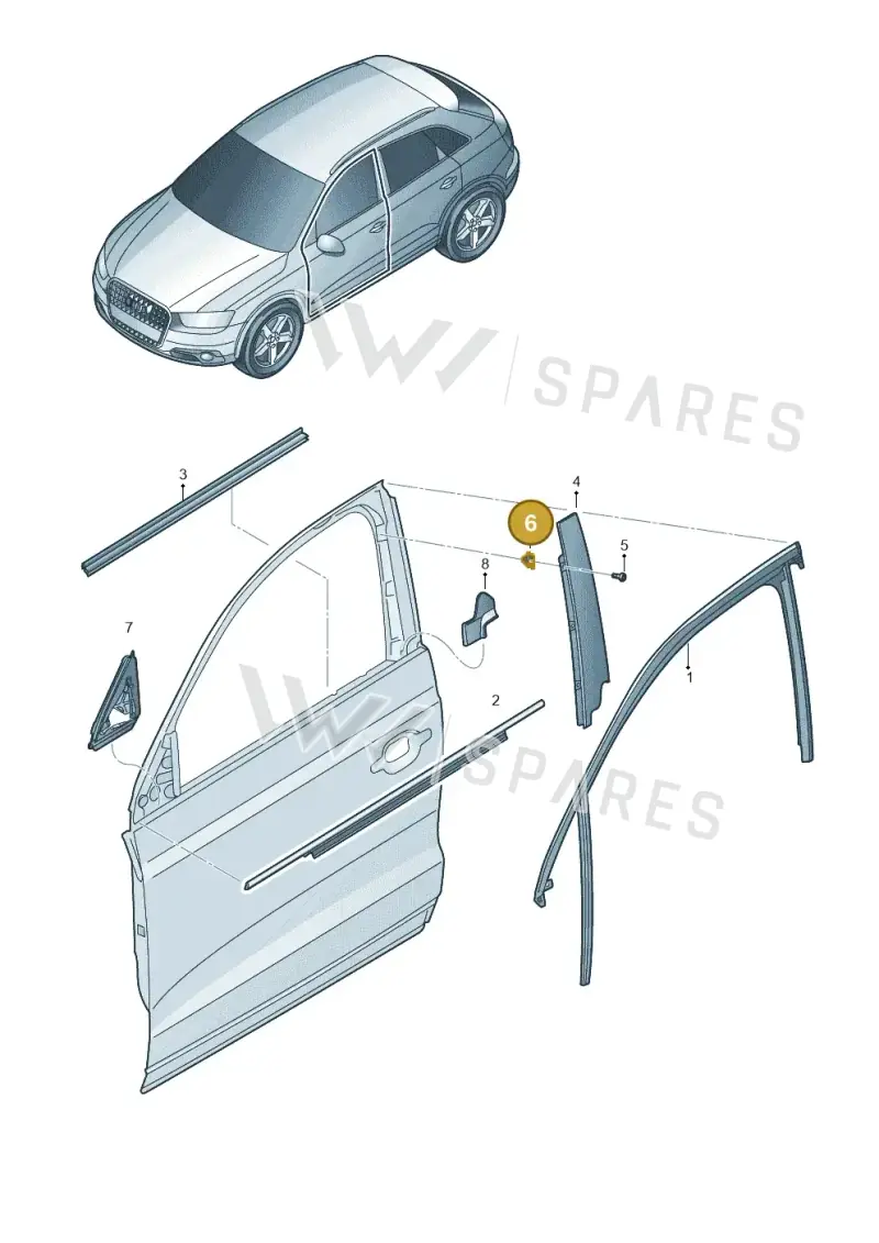 8K0837199 — Audi Q3 1.4 (2016-) diagram 728837400, position 6