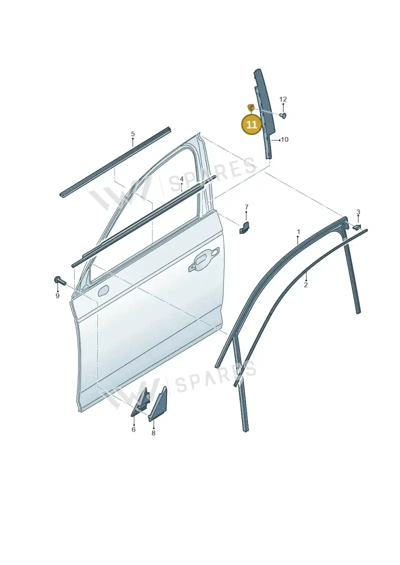 8K0837199 — Audi RS4 Avant (2017-) diagram 849837400, position 11