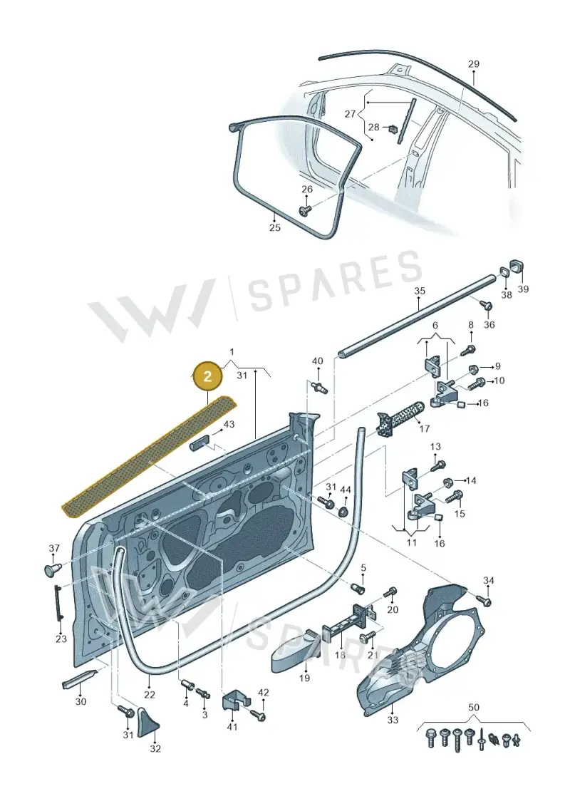 8K0837833A — Audi RS7 Sportback (2019-) diagram 435831100, position 2