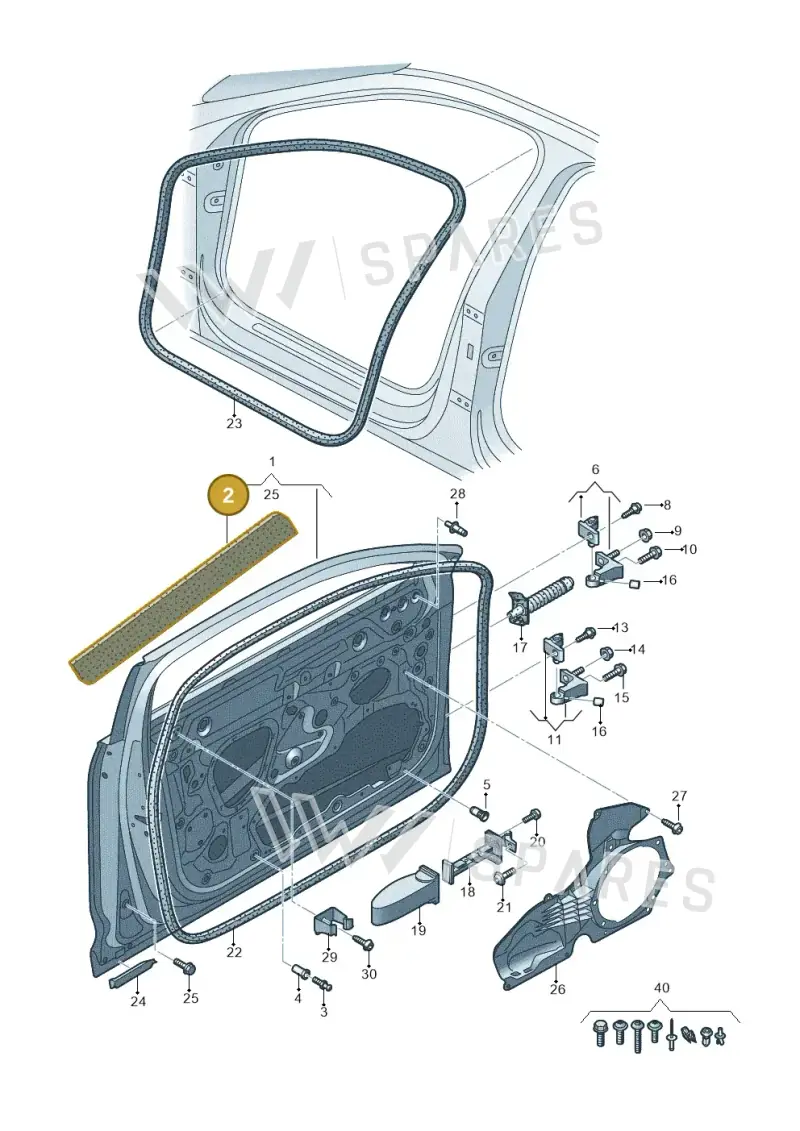 8K0837833A — Audi RS6 Avant (2019-) diagram 537831010, position 2