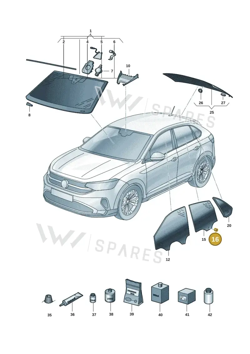 8K0845867 — Volkswagen Taigo (2021-2025) diagram 2f0845000, position 16