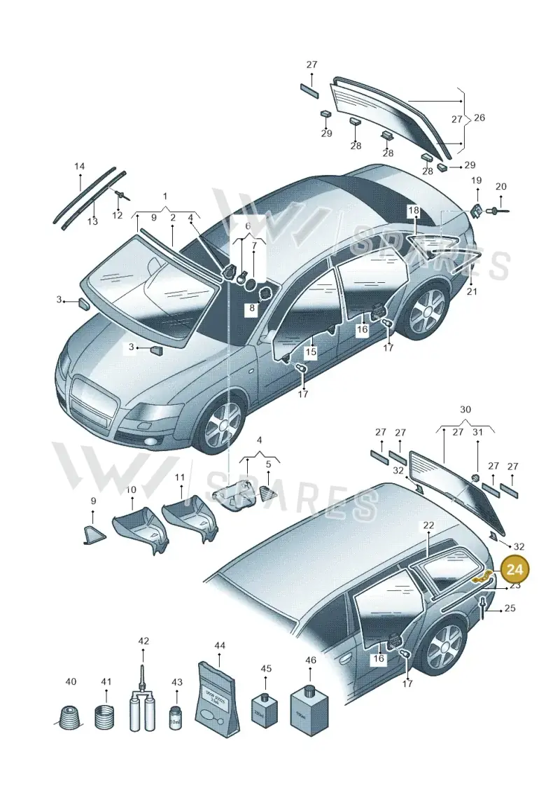 8K0853929A — Audi A4 Av. Allroad (2008-2016) diagram 636845000, position 24