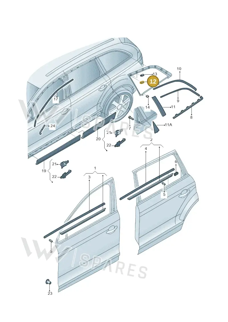 8K0853929A — Audi Q5 qu. 2.0 (2009-2018) diagram 687853020, position 12