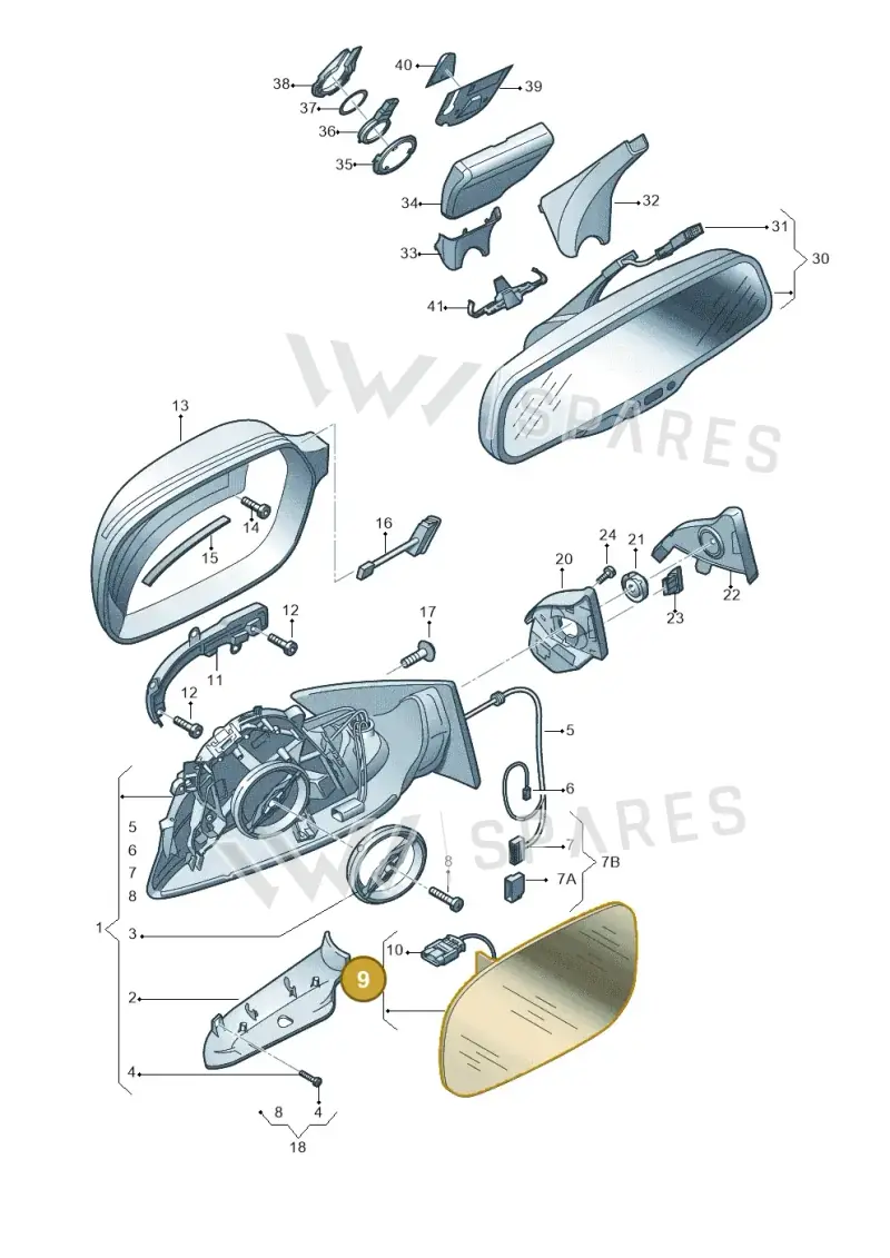 8K0857535F — Audi RS5 Cabrio (2012-2015) diagram 724857400, position 9