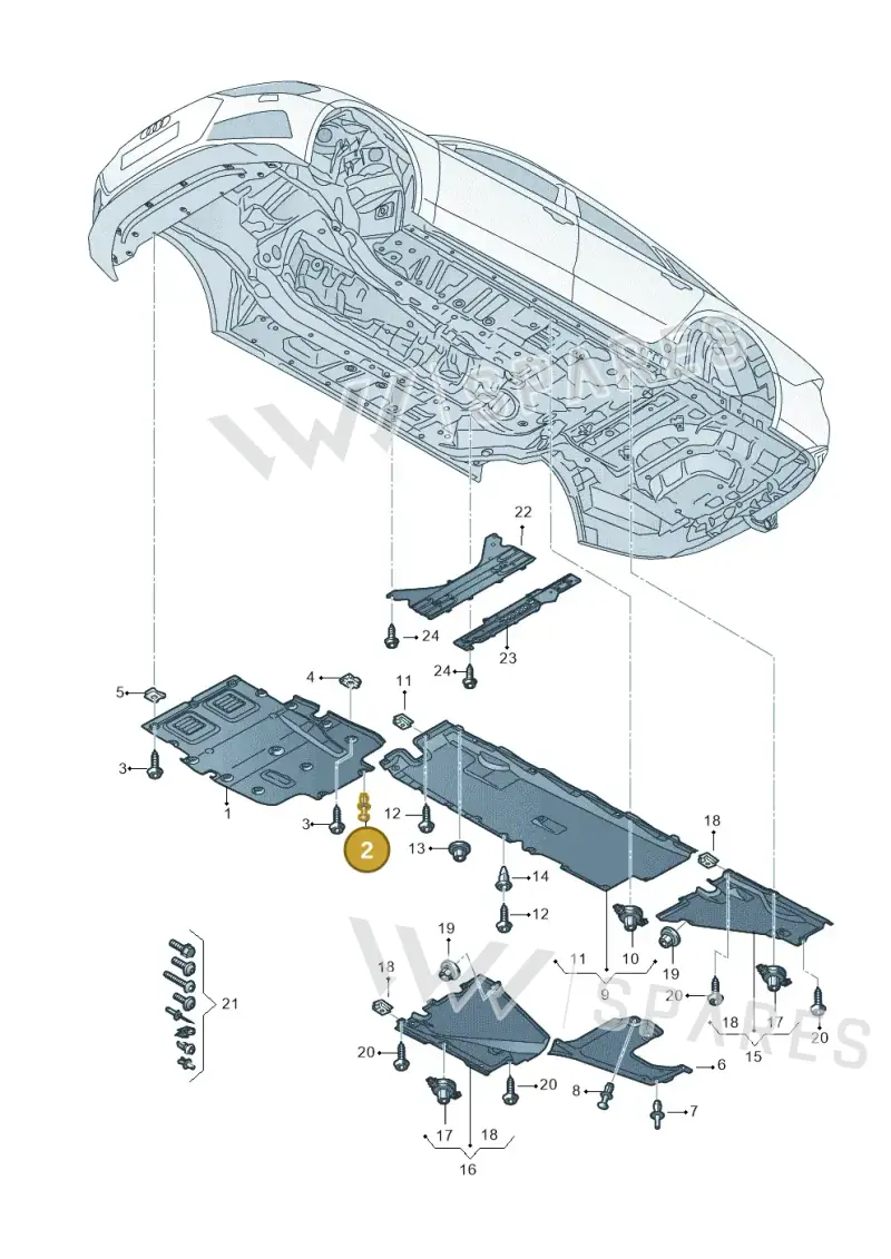 8K0863788 — Audi RS6 Avant (2019-) diagram 537825000, position 2
