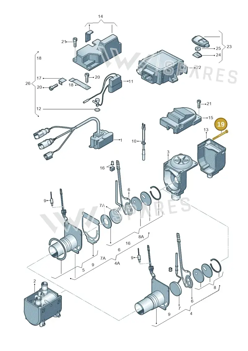 8K0898919 — Audi A6 Av. qu. 3.0 (2012-2018) diagram 620819150, position 19