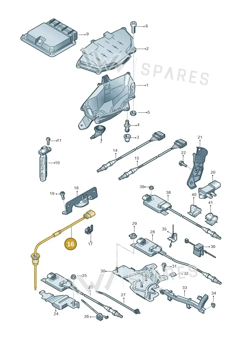 8K0906088D — Audi A7 Sportback (2014-2018) diagram 788906050, position 16