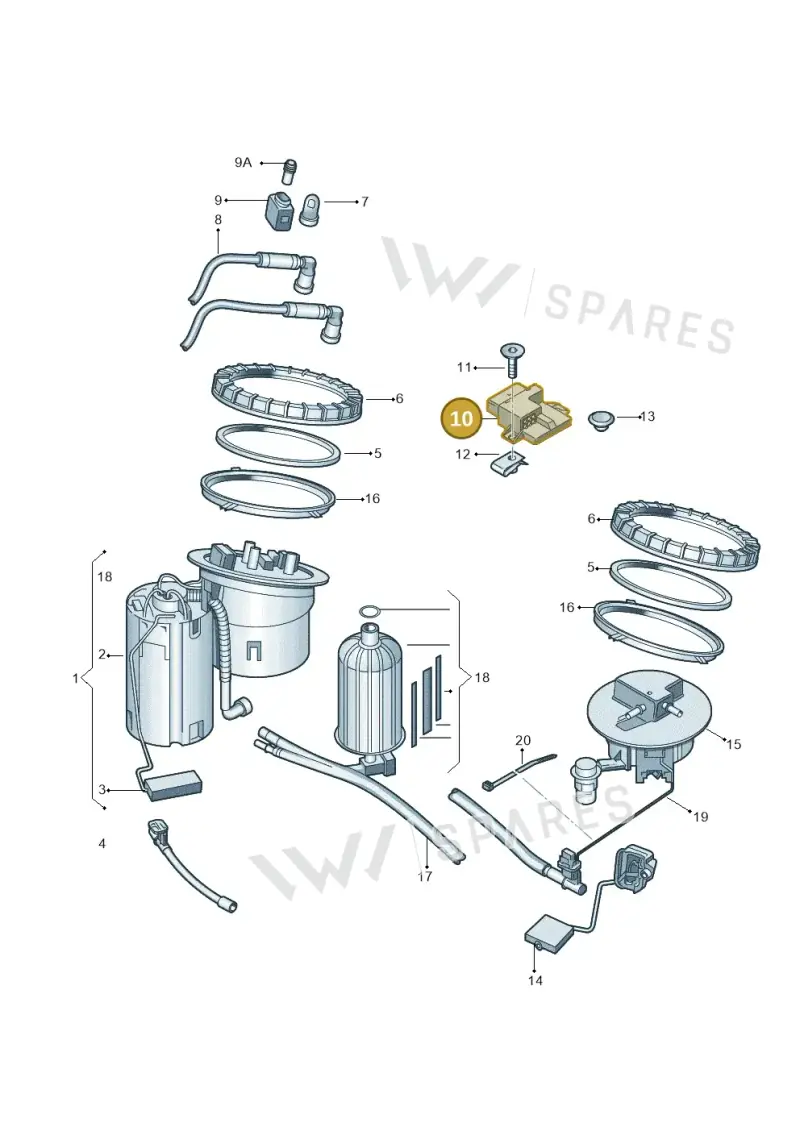8K0906093F — Audi RS5 Coupe (2010-2015) diagram 620919350, position 10