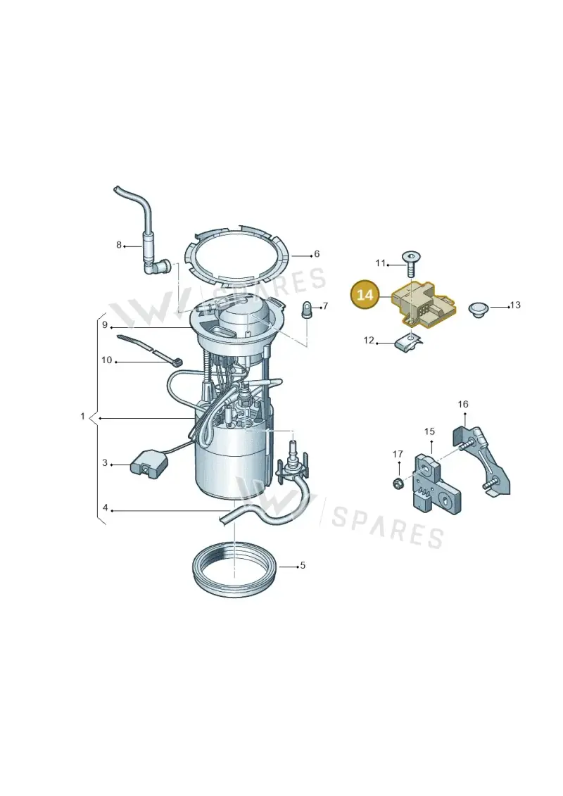 8K0906093F — Audi Q5 qu. 2.0 (2009-2018) diagram 647919350, position 14