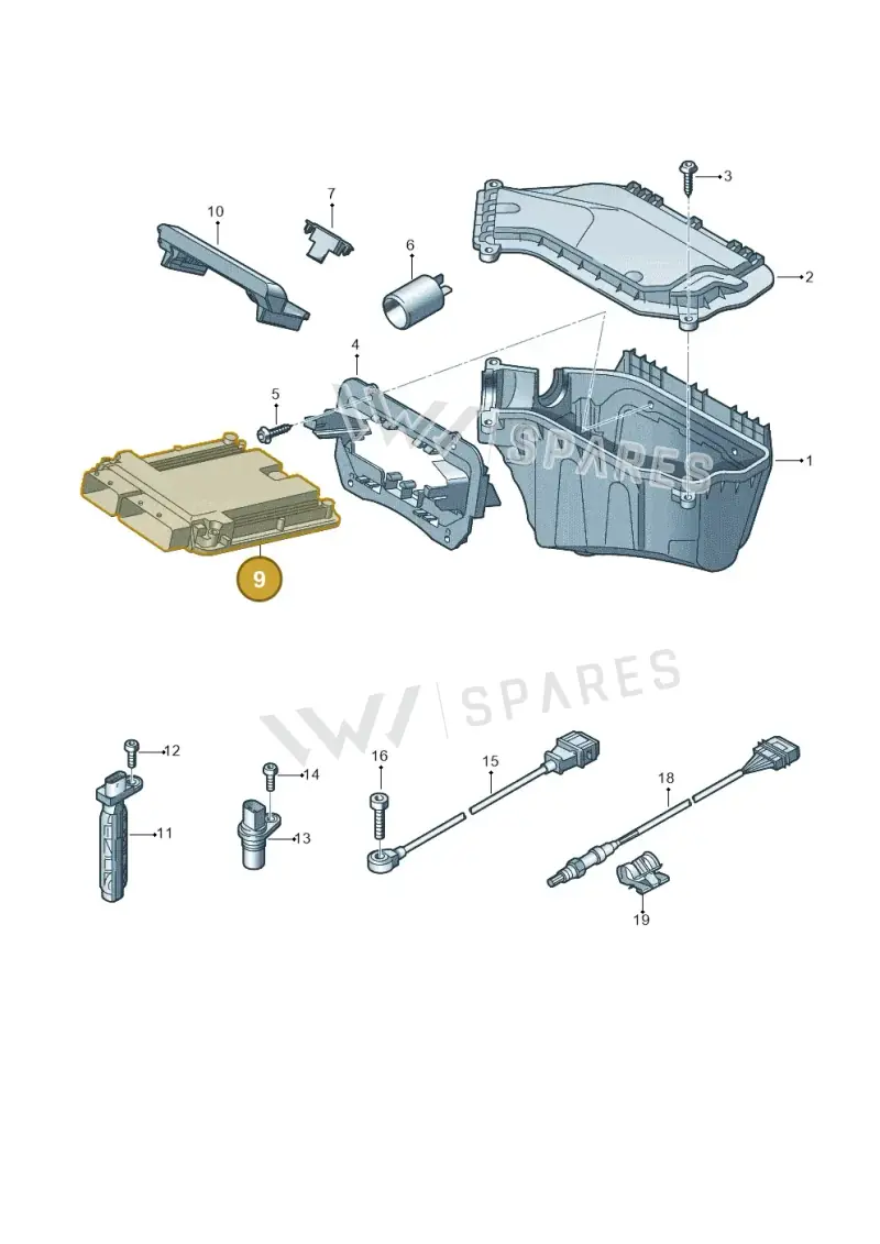 8K0906264C — Audi A5 Sportback (2011-2017) diagram 725906000, position 9