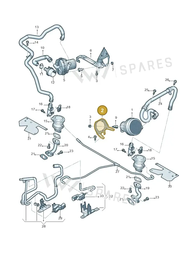 8K0906617A — Audi RS4 Av. qu. 4.2 (2012-2015) diagram 618131350, position 2