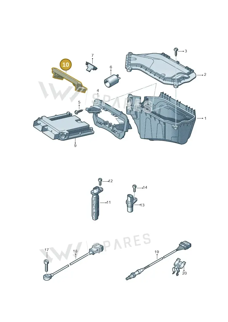 8K0907352 — Audi Q5 qu. 2.0 TDI (2012-2017) diagram 751906000, position 10