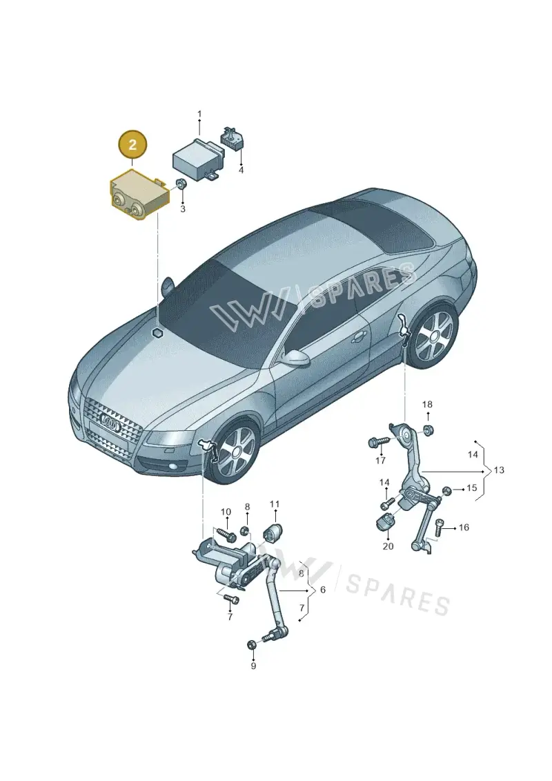 8K0907366 — Audi RS5 Coupe (2010-2015) diagram 620941250, position 2