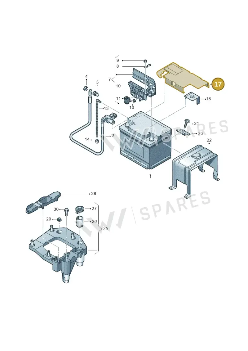 8K0915429 — Audi A1 Sportback (2014-2018) diagram 792915000, position 17