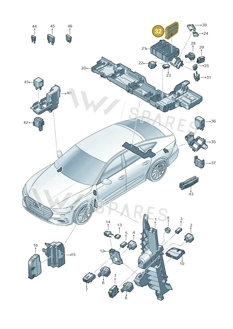 8K0941824 — Audi RS7 Sportback (2019-) diagram 435937000, position 32