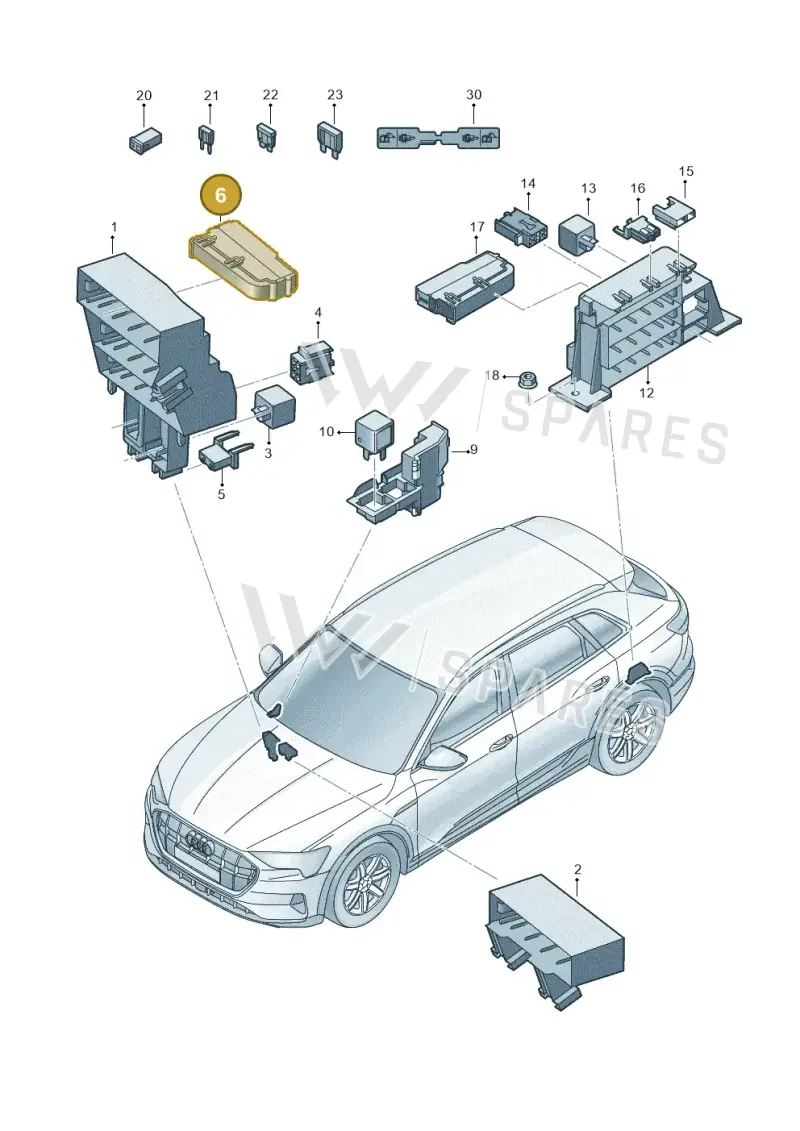 8K0941824 — Audi Q8 e-tron (2018-2020) diagram 586937000, position 6