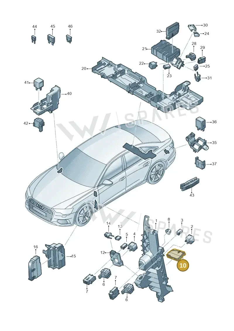 8K0941824D — Audi A6 2.0 (2018-) diagram 430937000, position 10