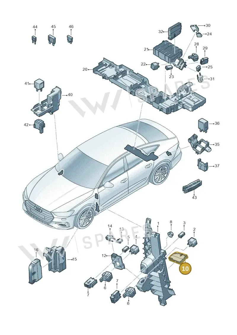 8K0941824D — Audi RS7 Sportback (2019-) diagram 435937000, position 10