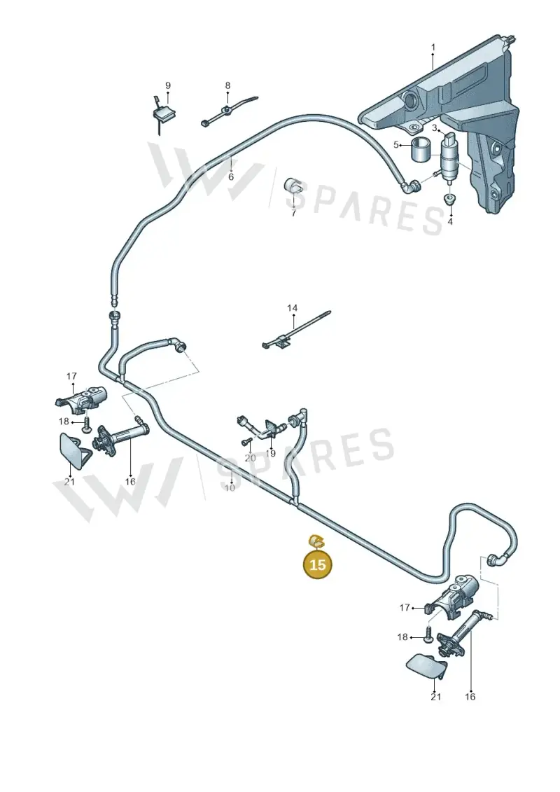 8K0955631 — Audi RS6 Avant (2019-2025) diagram 435955035, position 15
