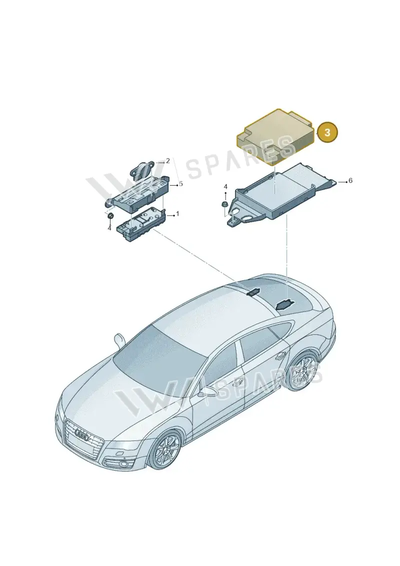 8K0959663D — Audi A7 Sportback (2014-2018) diagram 765959400, position 3
