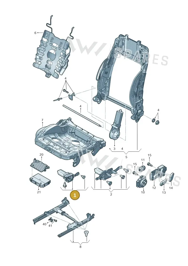 8K0959762 — Audi A3 Sportback (2016-2020) diagram 890959200, position 1