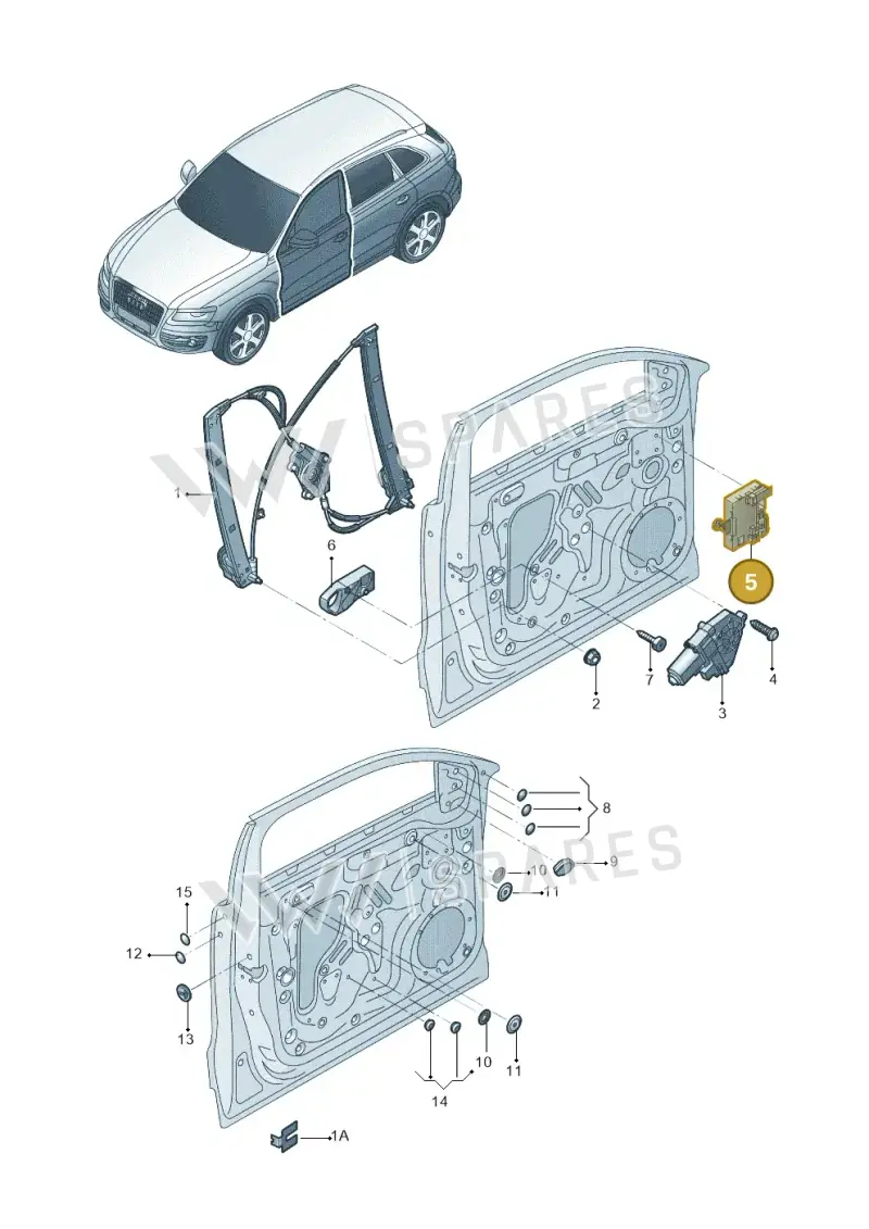 8K0959792H — Audi Q5 qu. 2.0 (2009-2018) diagram 687837060, position 5