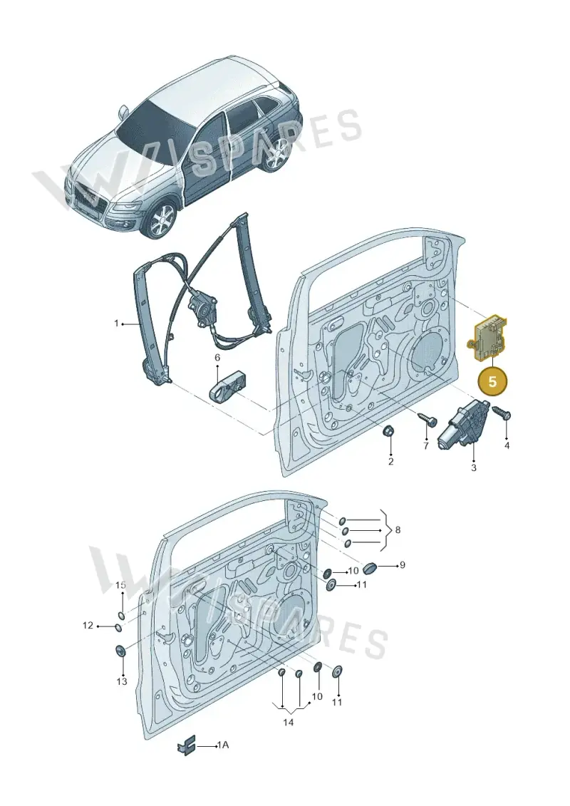8K0959792M — Audi Q5 qu. 2.0 (2009-2018) diagram 687837060, position 5