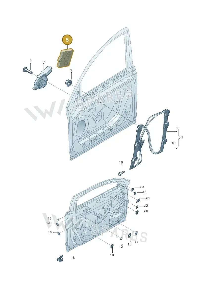 8K0959793R — Audi A4L 2.0 (2008-2012) diagram 669837060, position 5