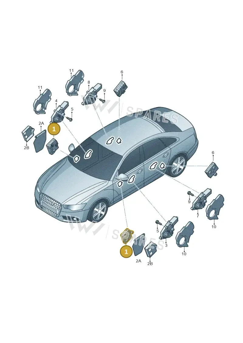 8K0959793R — Audi RS4 Av. qu. 4.2 (2012-2015) diagram 717959100, position 1