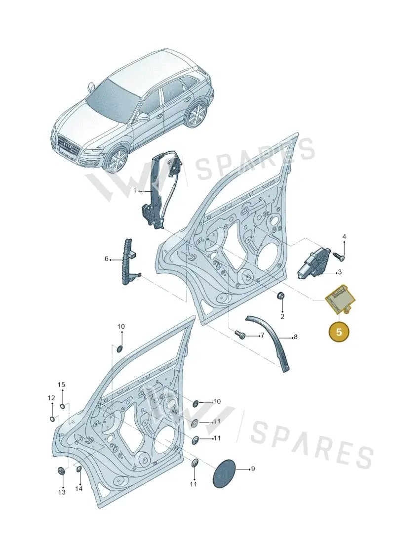 8K0959795G — Audi Q5 qu. 2.0 (2009-2018) diagram 687839060, position 5