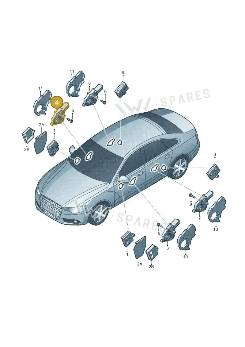 8K0959802B — Audi A6 Av. qu. 3.0 (2012-2018) diagram 717959100, position 4