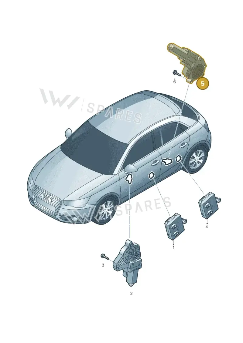 8K0959812A — Audi A1 Sportback (2010-2015) diagram 708959100, position 5