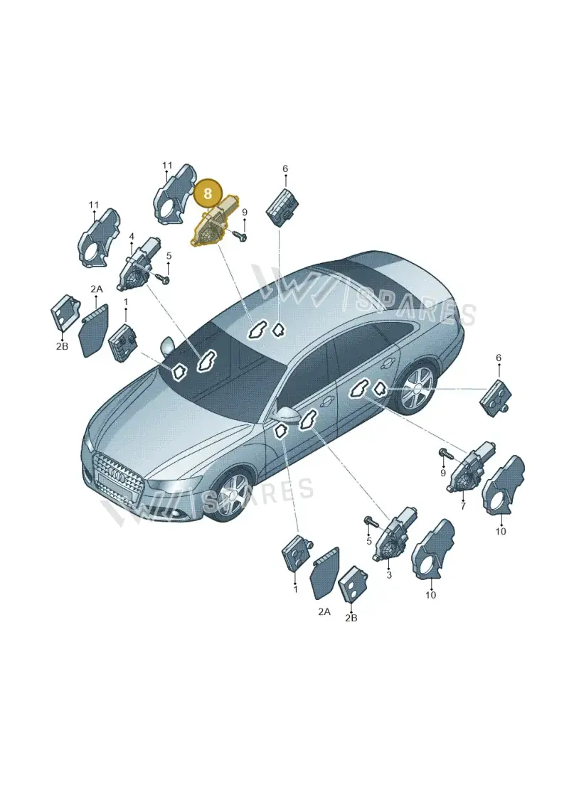 8K0959812A — Audi A6 Av. qu. 3.0 (2012-2018) diagram 717959100, position 8