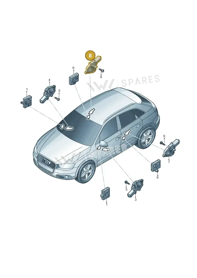 8K0959812A — Audi Q3 1.4 (2016-) diagram 728959100, position 8