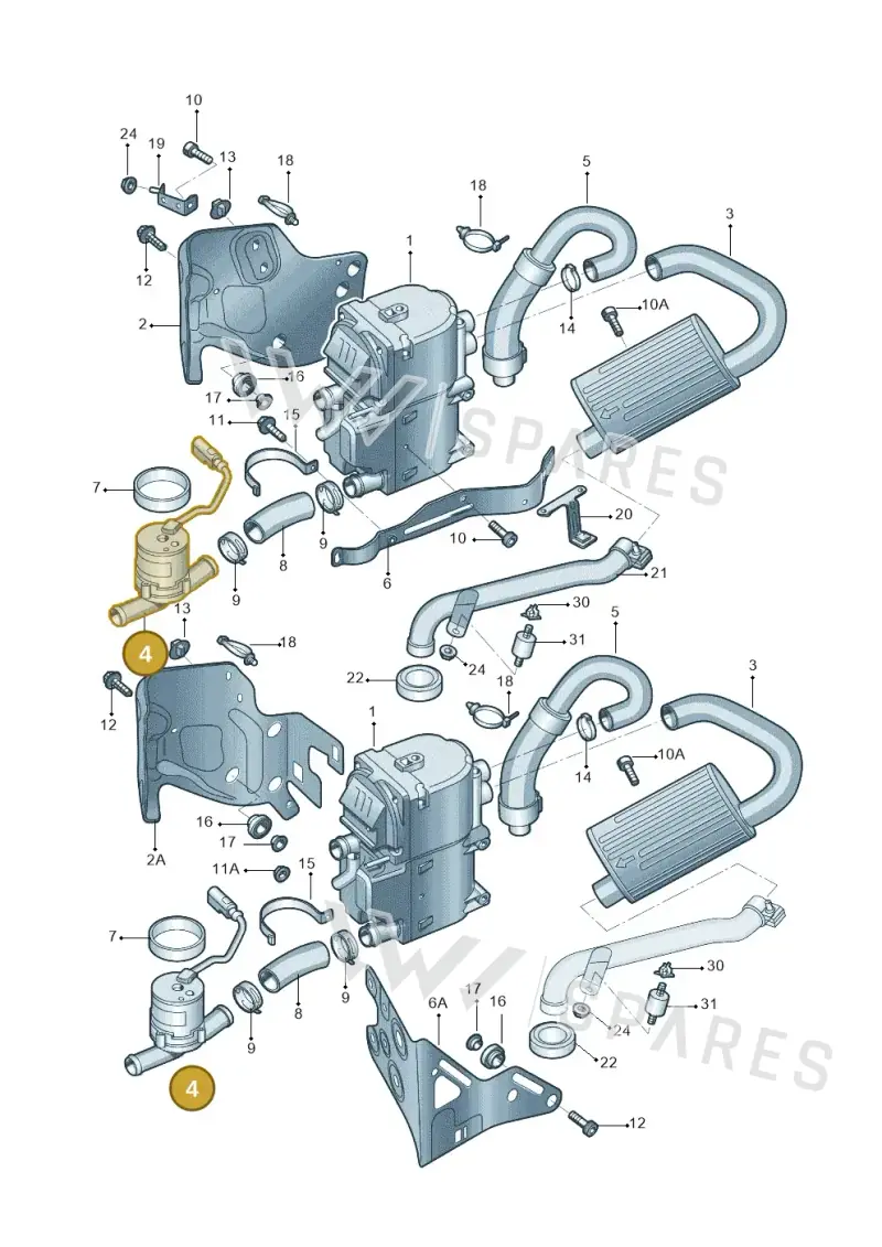 8K0965561 — Audi A4L 2.0 (2008-2012) diagram 669819016, position 4