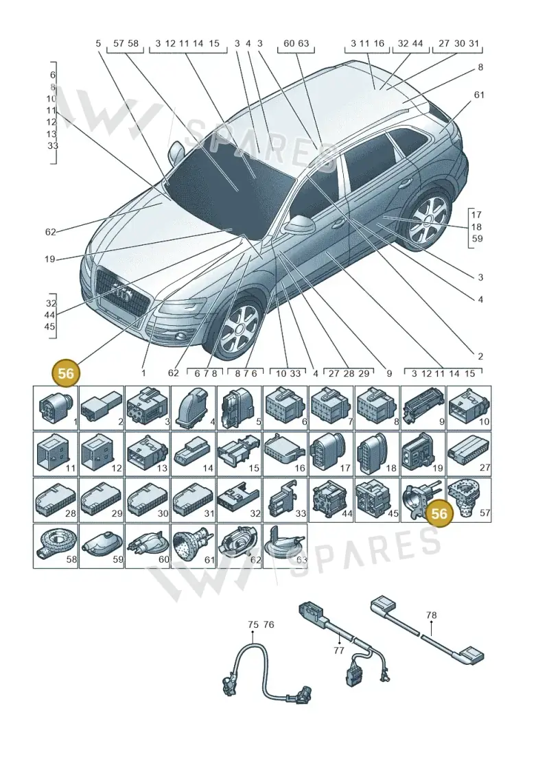 8K0971871L — Audi Q5 qu. 2.0 TDI (2012-2017) diagram 647971790, position 56