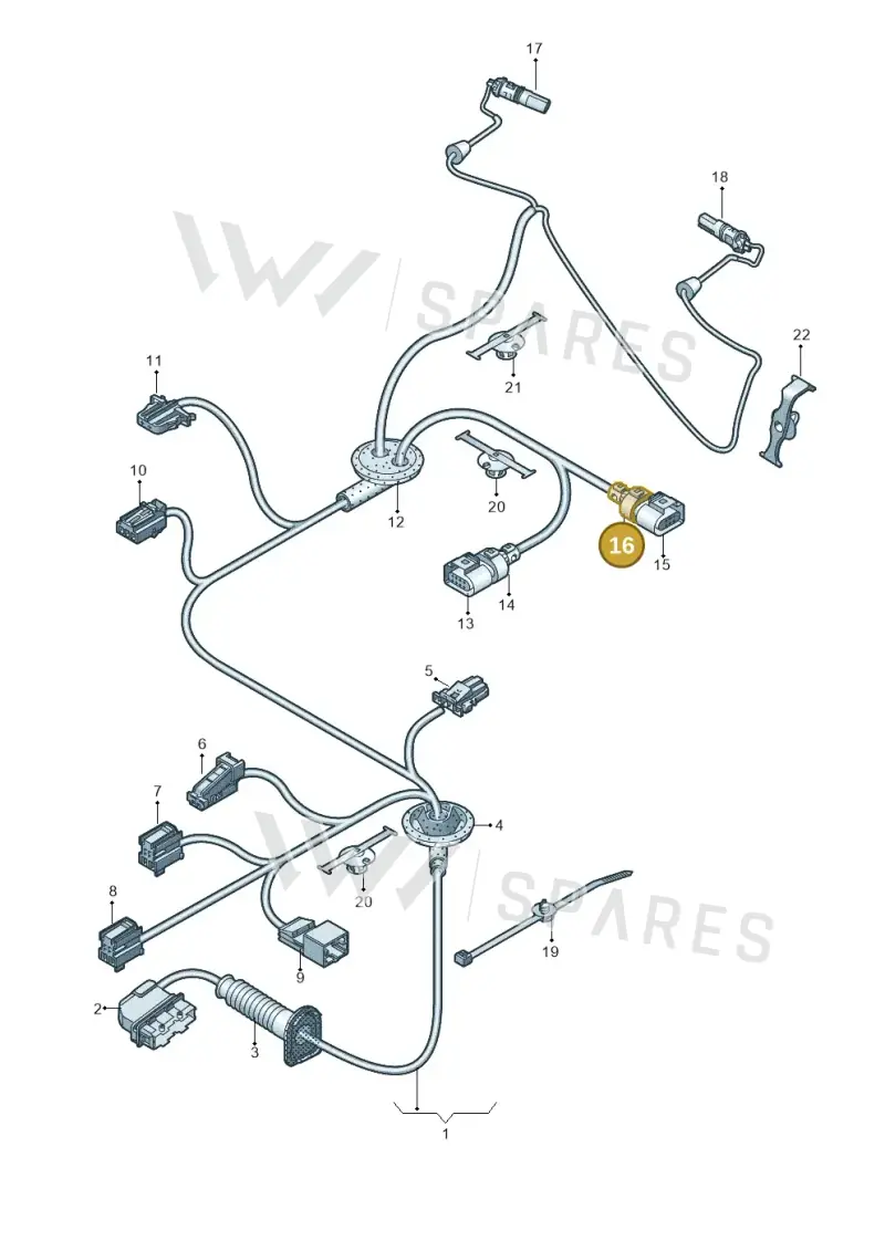8K0971921K — Audi RS4 Avant (2017-) diagram 849972370, position 16