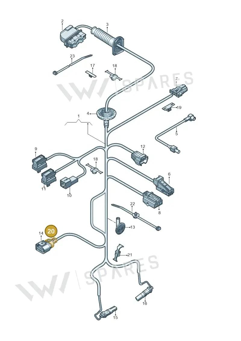 8K0971921K — Audi Q5 (2016-2020) diagram 896972350, position 20