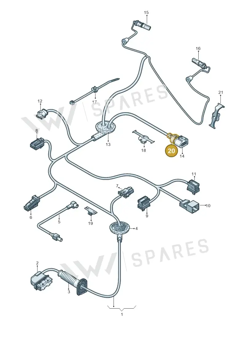 8K0971921K — Audi RS4 Avant (2017-) diagram 849972350, position 20