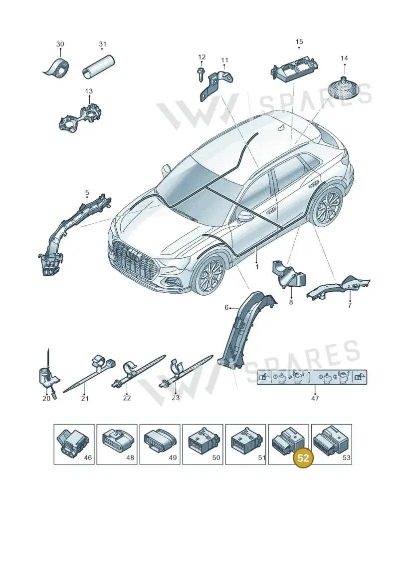 8K0972416 — Audi Q4 Sportback (2021-2022) diagram 89a971950, position 52