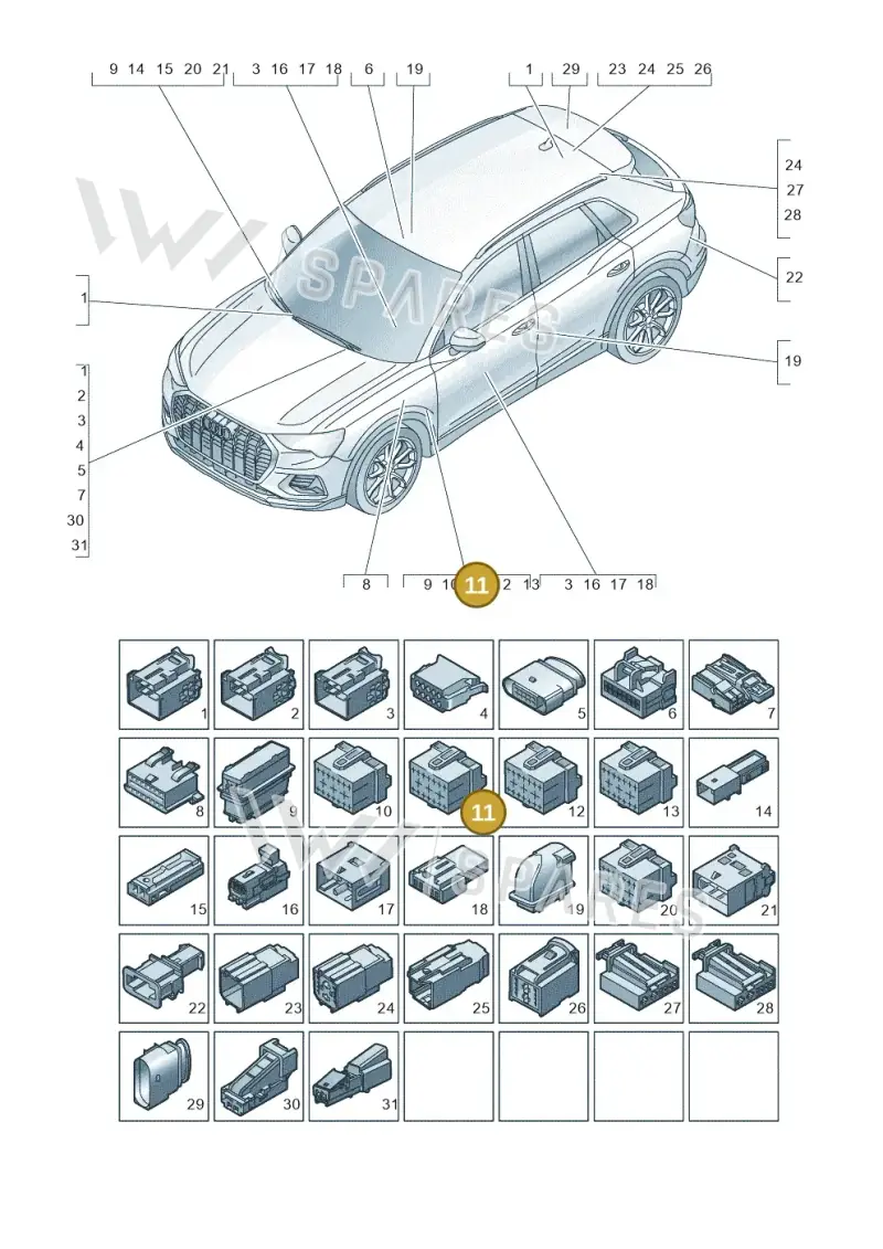 8K0972483B — Audi Q4 Sportback (2021-2025) diagram 89a971820, position 11