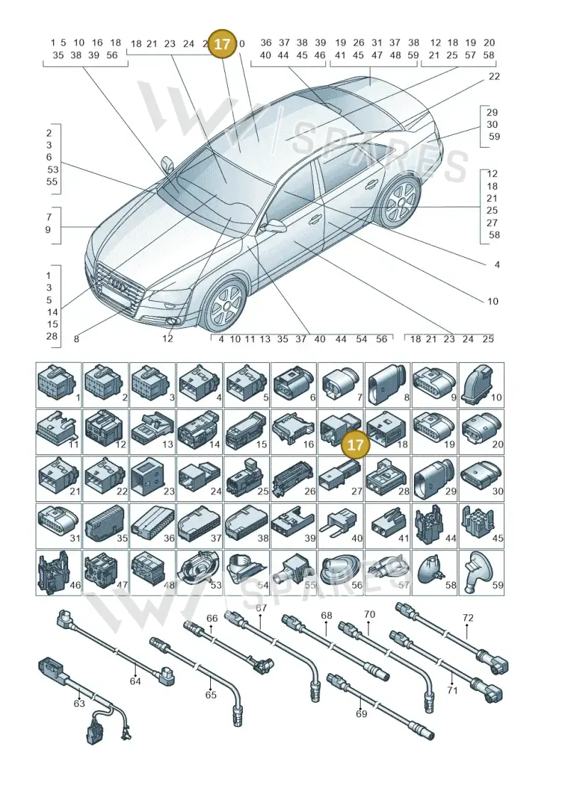8K0972974 — Audi A8L qu. 3.0 TDI (2013-2018) diagram 771971790, position 17